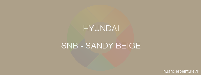 Peinture Hyundai SNB Sandy Beige