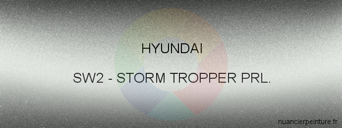 Peinture Hyundai SW2 Storm Tropper Prl.