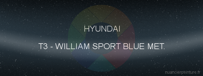 Peinture Hyundai T3 William Sport Blue Met.