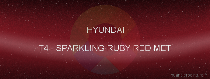 Peinture Hyundai T4 Sparkling Ruby Red Met.