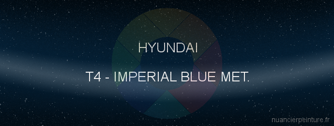 Peinture Hyundai T4 Imperial Blue Met.