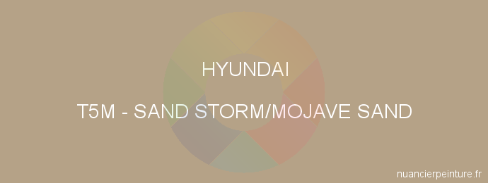 Peinture Hyundai T5M Sand Storm/mojave Sand