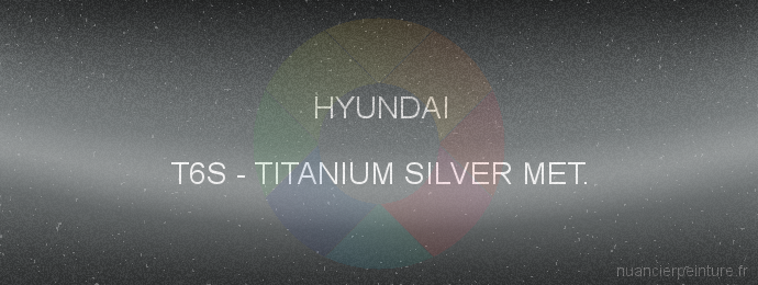 Peinture Hyundai T6S Titanium Silver Met.