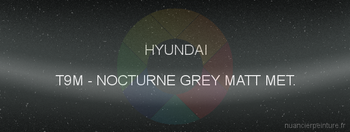 Peinture Hyundai T9M Nocturne Grey Matt Met.