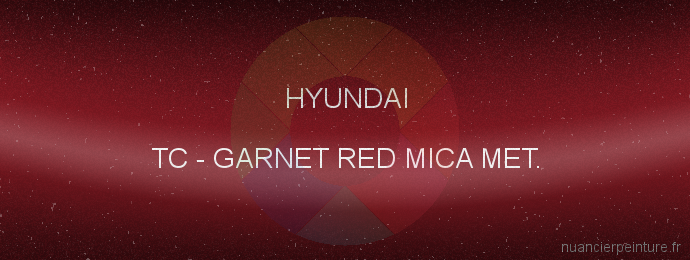 Peinture Hyundai TC Garnet Red Mica Met.