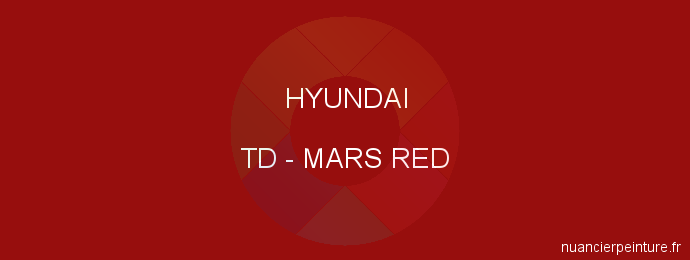 Peinture Hyundai TD Mars Red