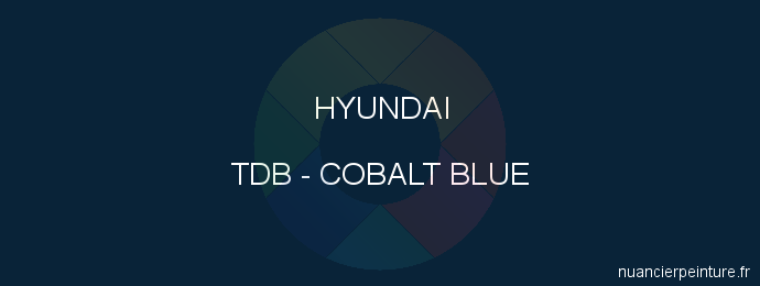 Peinture Hyundai TDB Cobalt Blue
