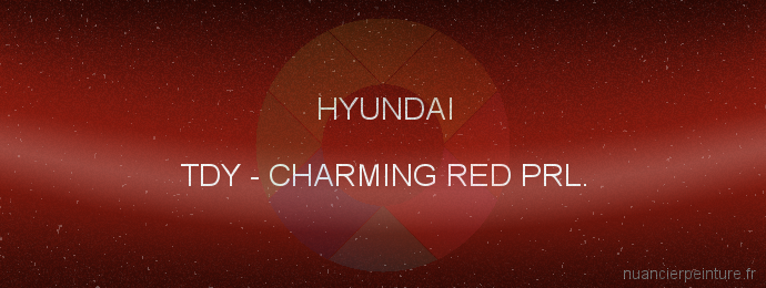 Peinture Hyundai TDY Charming Red Prl.