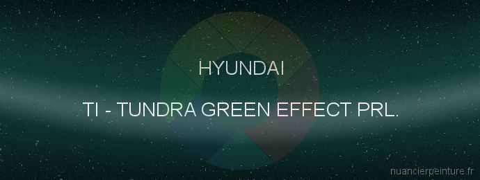 Peinture Hyundai TI Tundra Green Effect Prl.