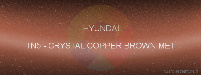 Peinture Hyundai TN5 Crystal Copper Brown Met.