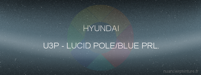 Peinture Hyundai U3P Lucid Pole/blue Prl.