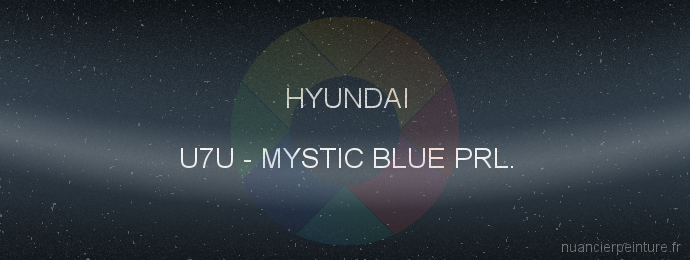 Peinture Hyundai U7U Mystic Blue Prl.