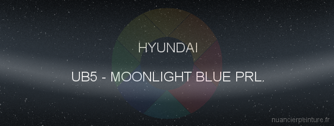 Peinture Hyundai UB5 Moonlight Blue Prl.