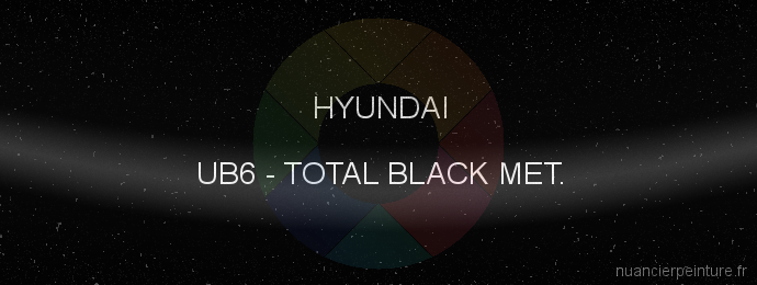 Peinture Hyundai UB6 Total Black Met.