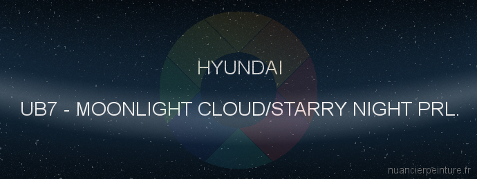 Peinture Hyundai UB7 Moonlight Cloud/starry Night Prl.