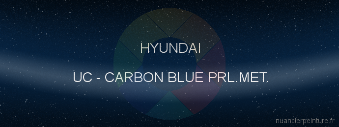 Peinture Hyundai UC Carbon Blue Prl.met.
