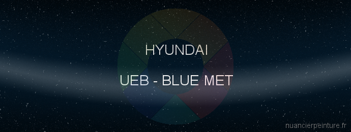 Peinture Hyundai UEB Blue Met