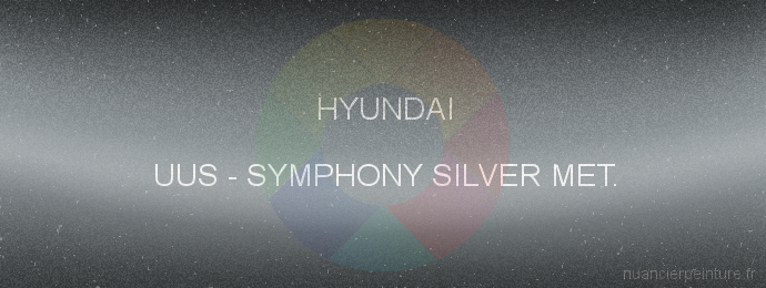 Peinture Hyundai UUS Symphony Silver Met.