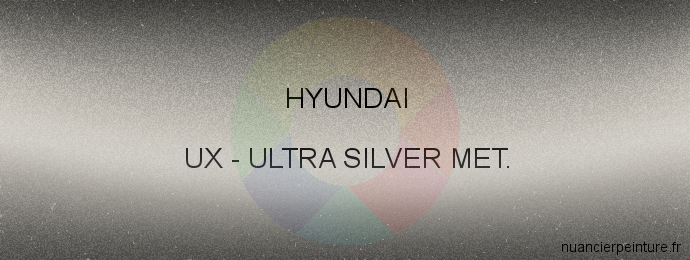 Peinture Hyundai UX Ultra Silver Met.