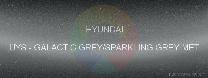 Peinture Hyundai UYS Galactic Grey/sparkling Grey Met.