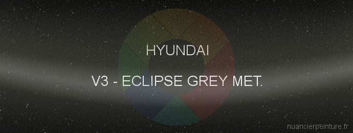 Peinture Hyundai V3 Eclipse Grey Met.