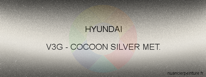 Peinture Hyundai V3G Cocoon Silver Met.
