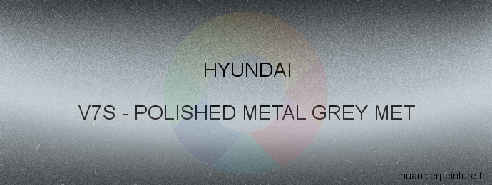 Peinture Hyundai V7S Polished Metal Grey Met