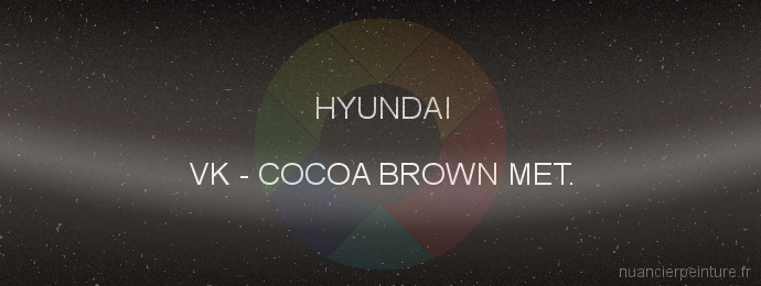 Peinture Hyundai VK Cocoa Brown Met.
