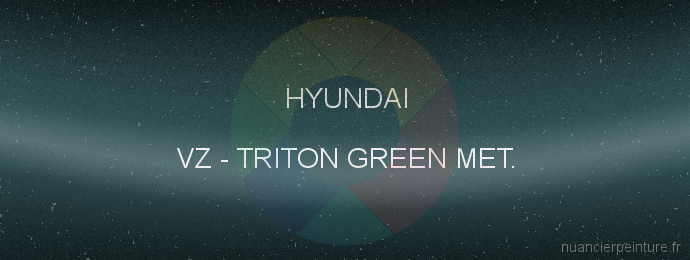Peinture Hyundai VZ Triton Green Met.