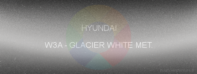Peinture Hyundai W3A Glacier White Met.