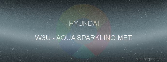 Peinture Hyundai W3U Aqua Sparkling Met.