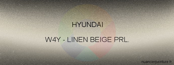 Peinture Hyundai W4Y Linen Beige Prl.