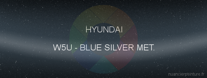 Peinture Hyundai W5U Blue Silver Met.