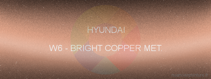 Peinture Hyundai W6 Bright Copper Met.