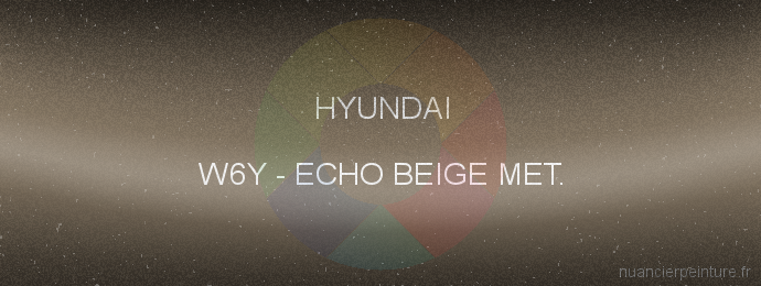Peinture Hyundai W6Y Echo Beige Met.