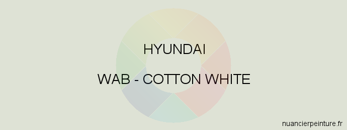 Peinture Hyundai WAB Cotton White