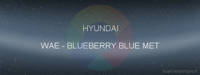 Peinture Hyundai WAE Blueberry Blue Met