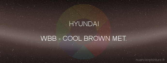 Peinture Hyundai WBB Cool Brown Met.