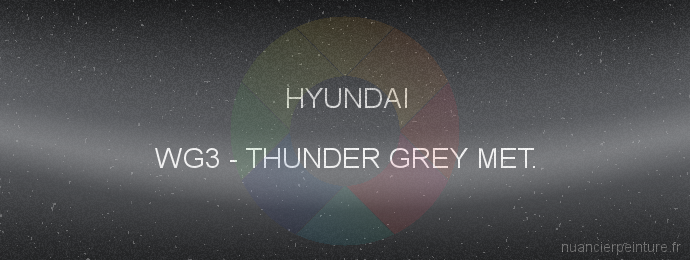 Peinture Hyundai WG3 Thunder Grey Met.