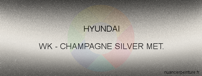 Peinture Hyundai WK Champagne Silver Met.