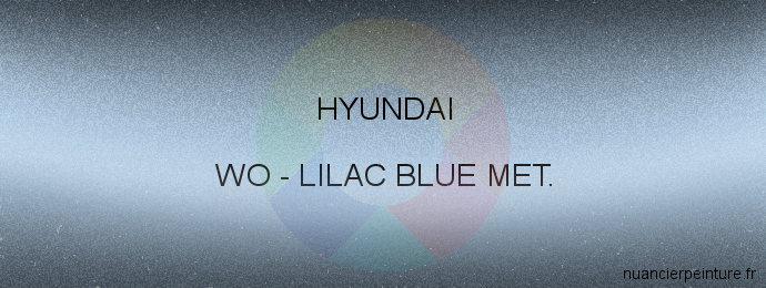 Peinture Hyundai WO Lilac Blue Met.