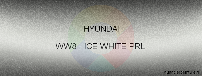 Peinture Hyundai WW8 Ice White Prl.