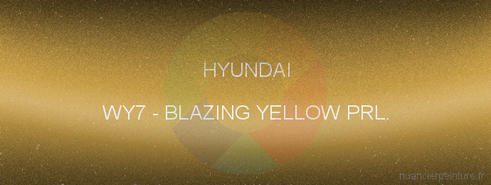 Peinture Hyundai WY7 Blazing Yellow Prl.