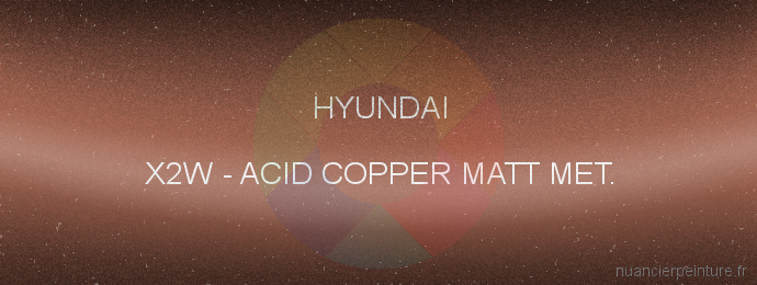 Peinture Hyundai X2W Acid Copper Matt Met.