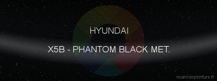 Peinture Hyundai X5B Phantom Black Met.