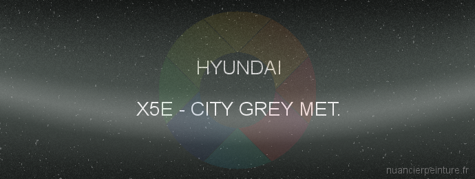 Peinture Hyundai X5E City Grey Met.