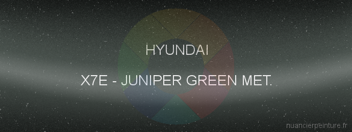 Peinture Hyundai X7E Juniper Green Met.