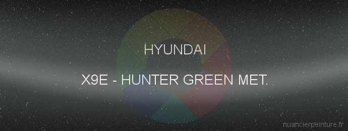 Peinture Hyundai X9E Hunter Green Met.