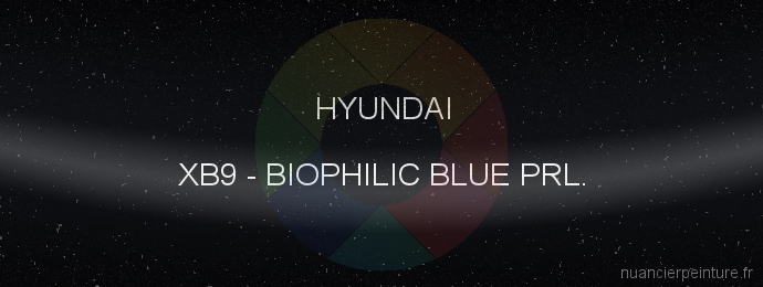 Peinture Hyundai XB9 Biophilic Blue Prl.
