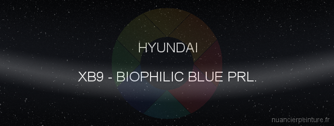 Peinture Hyundai XB9 Biophilic Blue Prl.